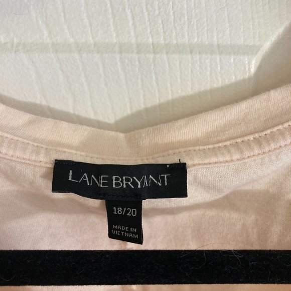 Lane Bryant Women's Plus Size Shirt Top Lace Long Sleeves Pink Cuff Sleeve 18/20 - Picture 4 of 4